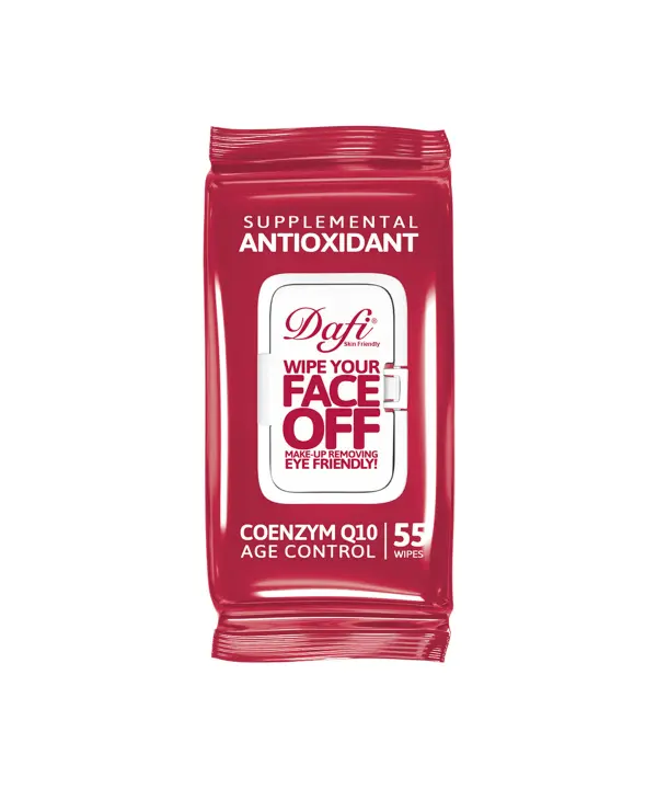 دستمال مرطوب پاک‌کننده آرایش دافی Dafi مدل Antioxidant بسته 55 عددی رزاستایل۱۱۵۳۸