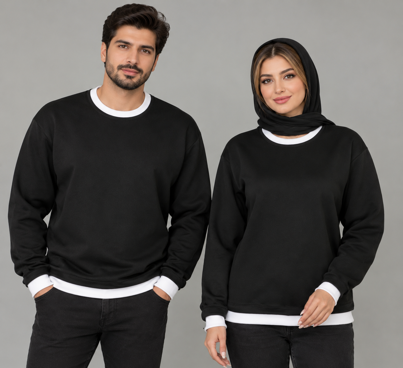 سویشرت دورس اسپرت نرم داخل کرک رزاستایل ۱۱۴۹۷