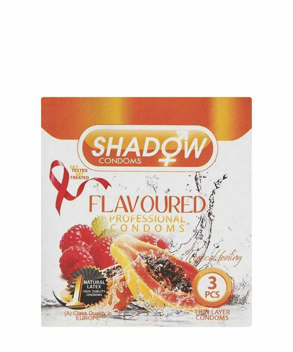 کاندوم میوه‌ای شدو Shadow مدل Flavoured بسته 3 عددی رزاستایل۱۱۵۵۹
