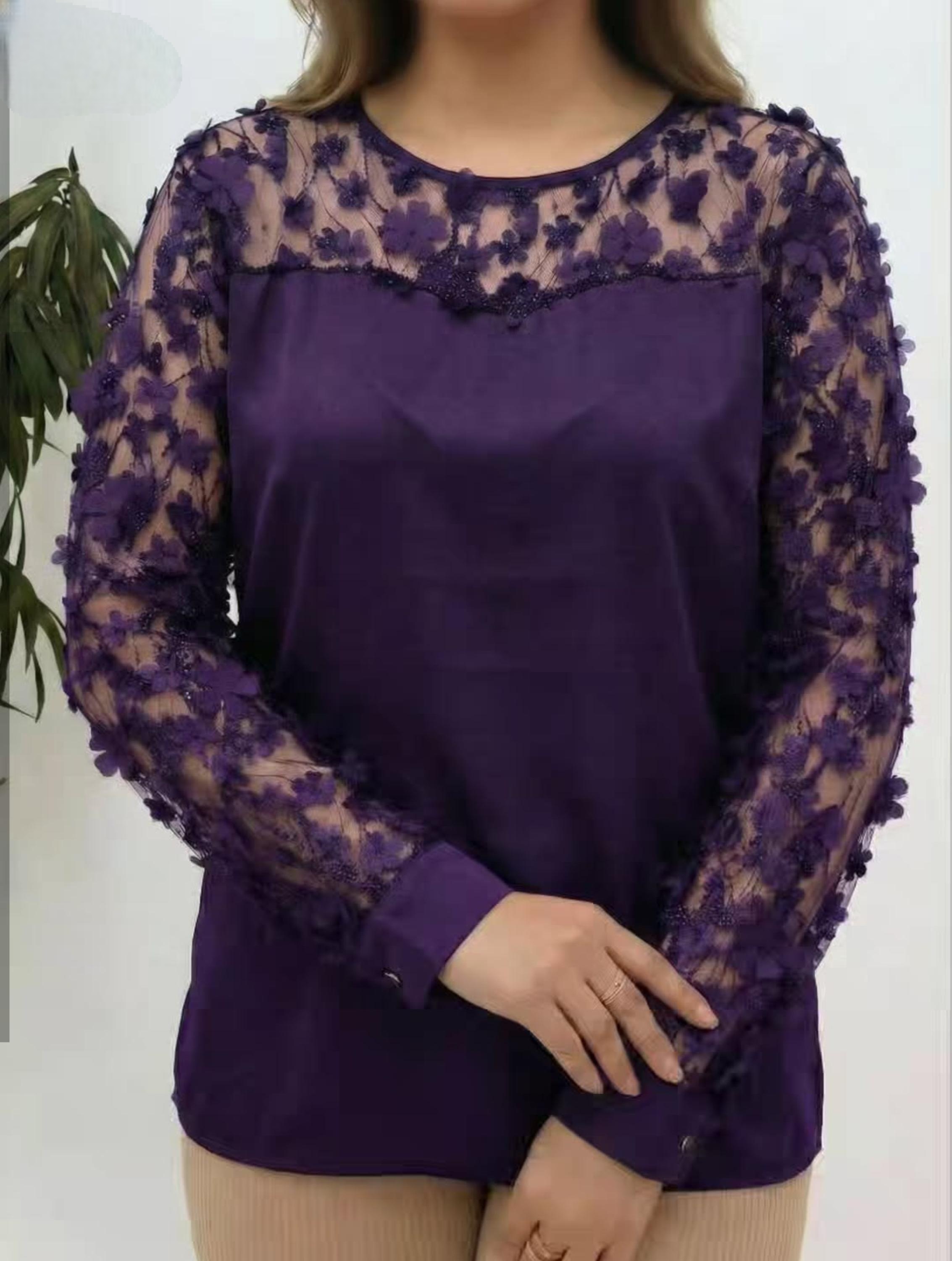 شومیز مجلسی طرح شقایق رزاستایل۱۱۵۲۶c