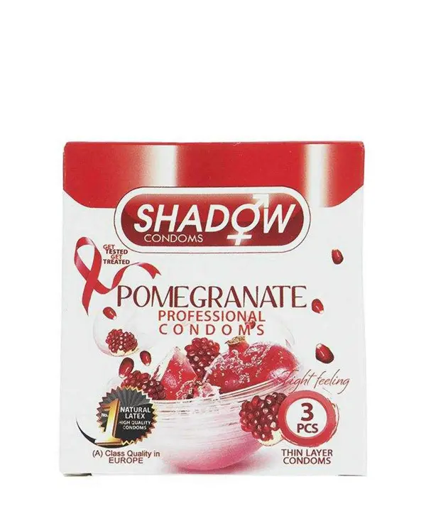 کاندوم تنگ‌کننده اناری شدو Shadow مدل Pomegranate بسته 3 عددی رزاستایل۱۱۵۵۳