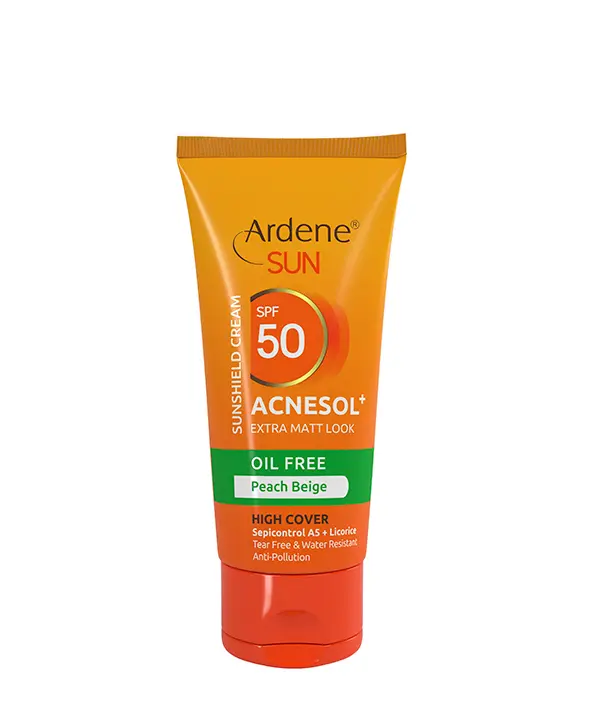 کرم ضد آفتاب فاقد چربی 50 SPF رنگ بژ هلویی آردن Ardene مدل Acnesol وزن 50 گرم رزاستایل۱۱۲۴۴