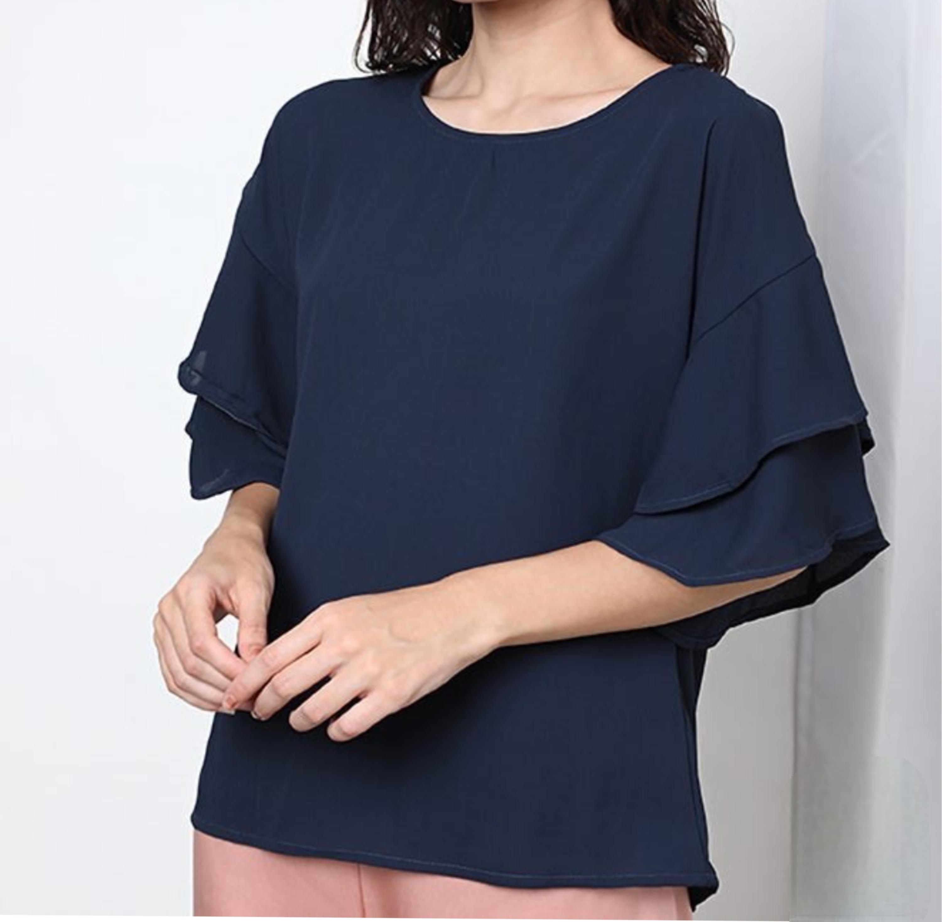 شومیز آستین کلوش وارداتی رزاستایل۱۱۵۲۴