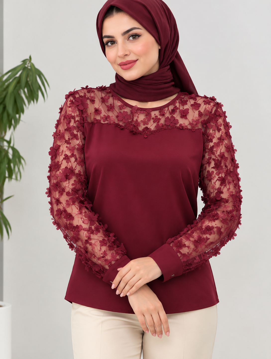 شومیز مجلسی طرح شقایق رزاستایل۱۱۵۲۶a