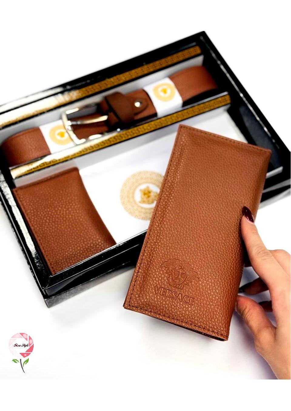 ست هدیه کیف و کمربند و جاکارتی مردانه رزاستایل۱۱۳۸2b