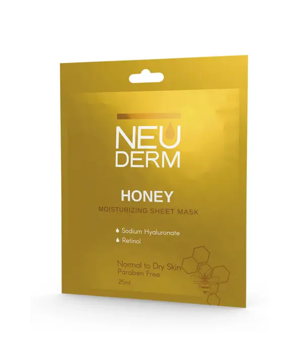 ماسک صورت ورقه ای نئودرم Neuderm مدل عسل حجم 25 گرم رزاستایل