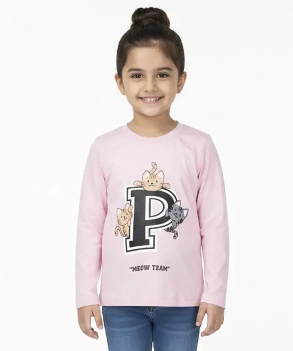 تیشرت آستین بلند دخترانه پاتر رزاستایل۱۱۲۶۹b