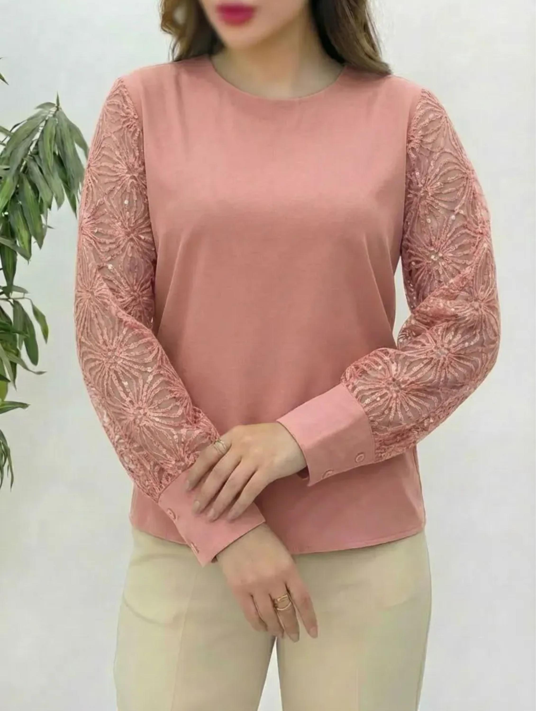 شومیز مجلسی آستین حریر رزاستایل11527c