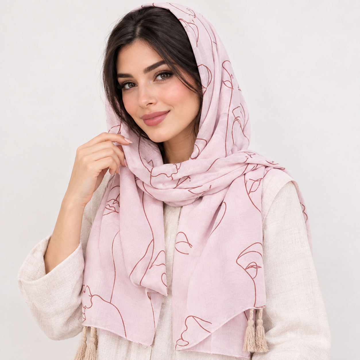 شال زنانه نوولاشال رزاستایل۱۱۶۵۳