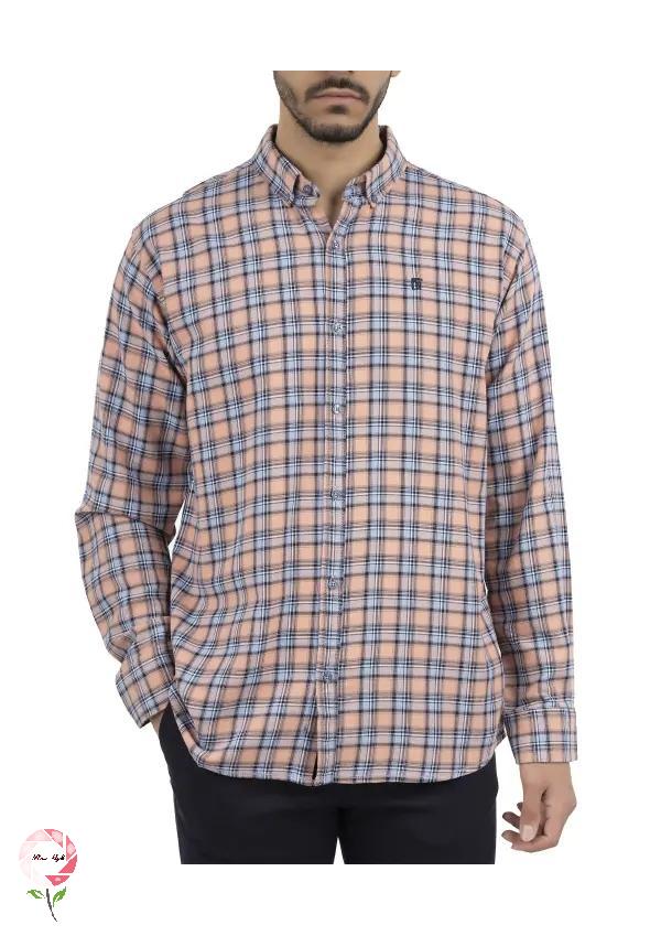 👔پیراهن آستین بلند سایز بزرگ مردانه برند پی لس رزاستایل۱۱۳۹۱