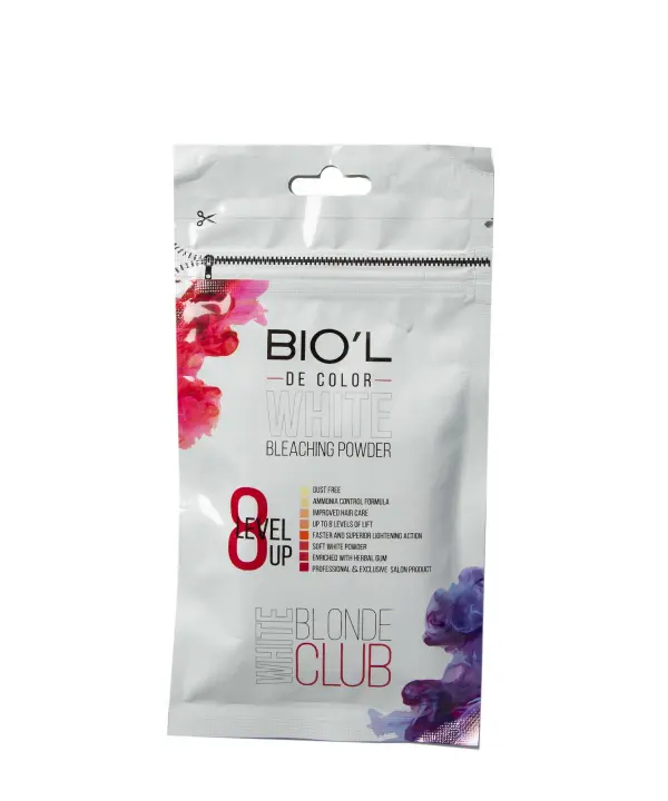 پودر دکلره سفید فاقد غبار بیول BIOˊL وزن 50 گرم رزاستایل۱۱۳۲۷