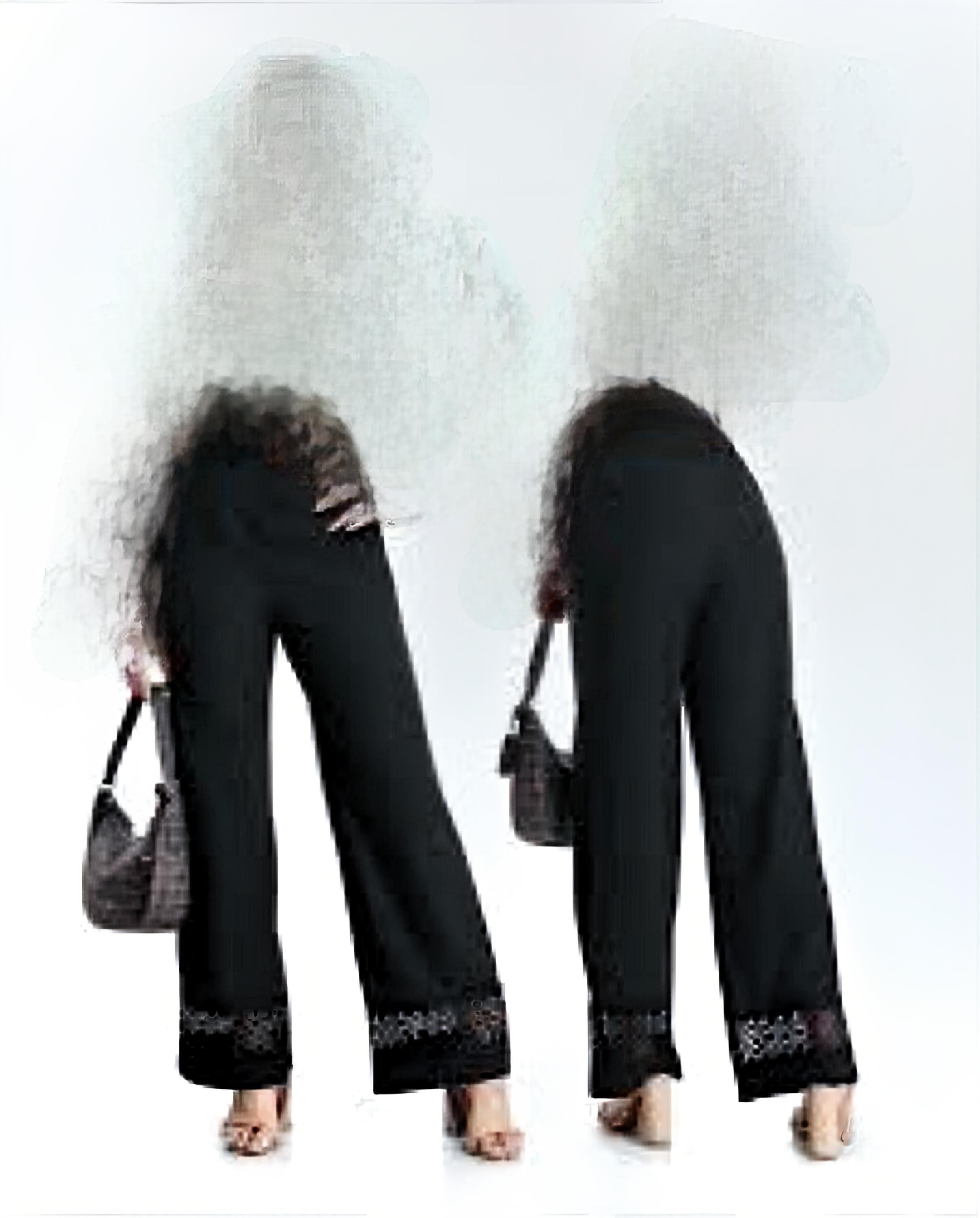 شلوار مشکی کرپ زنانه مجلسی رزاستایل11513