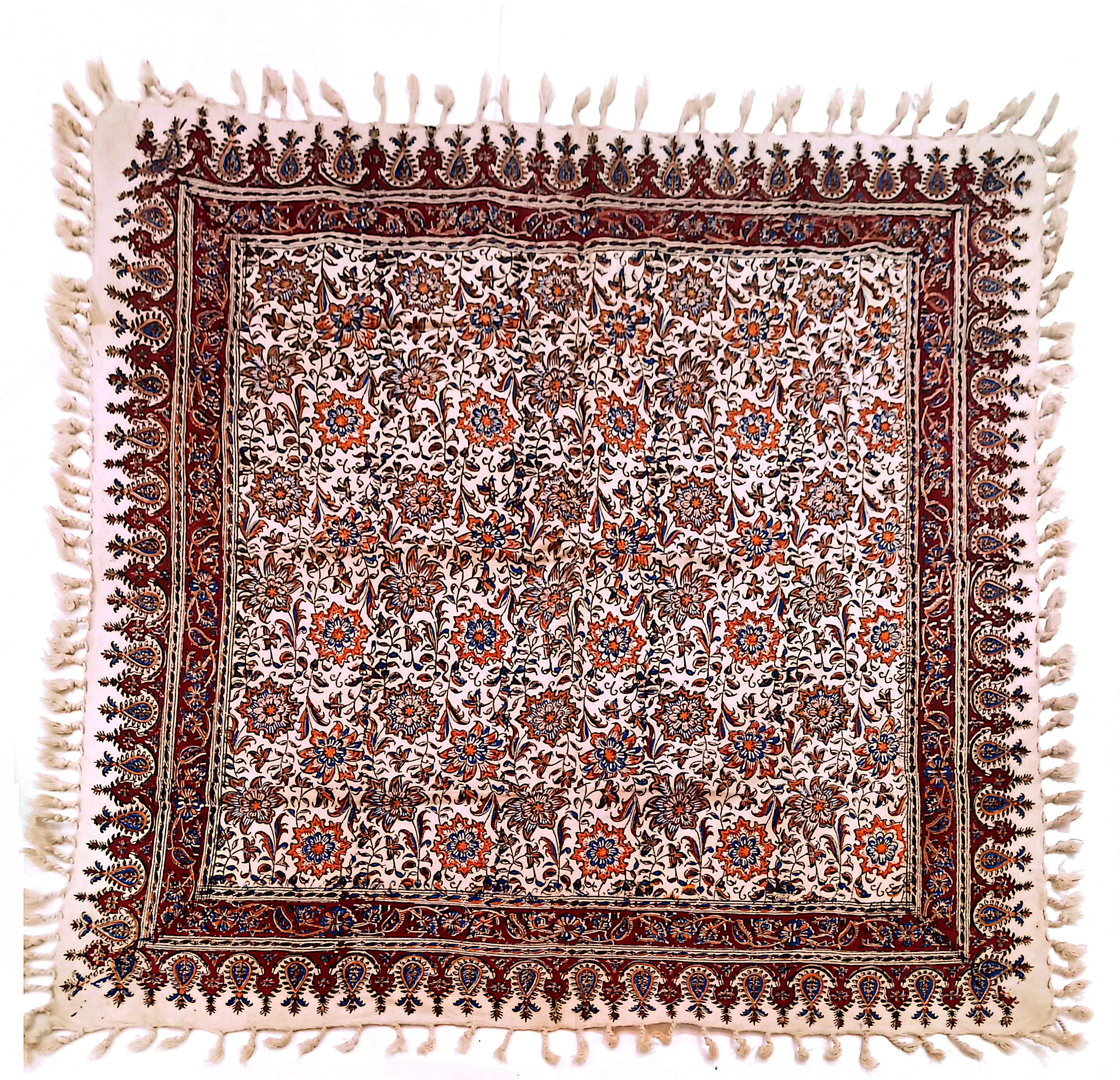 رومیزی قلمکاری ۱۵۰×۱۵۰ رزاستایل۱۱۳۶۵