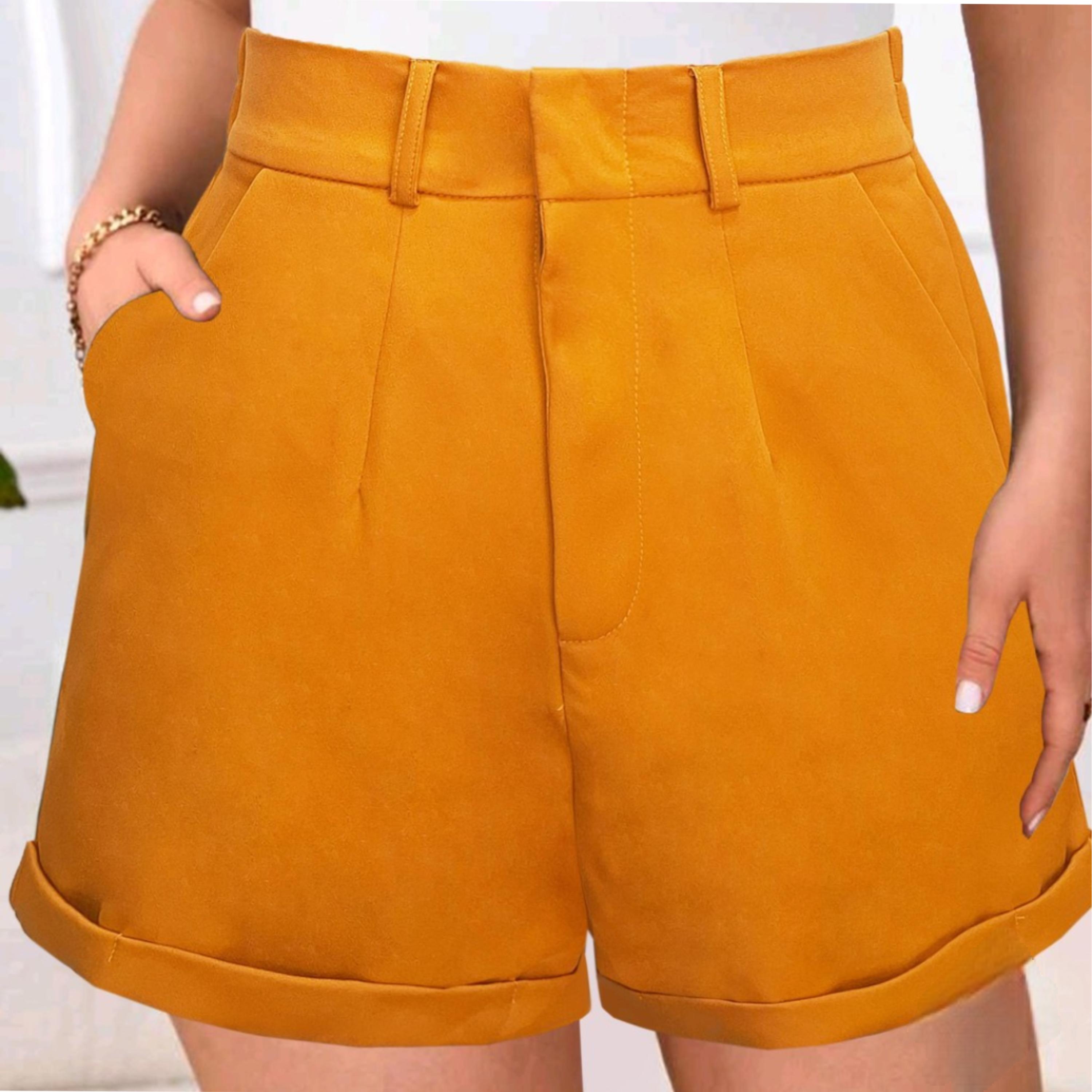 شلوارک خردلی فوتر وارداتی رزاستایل۱۱۵۲۱