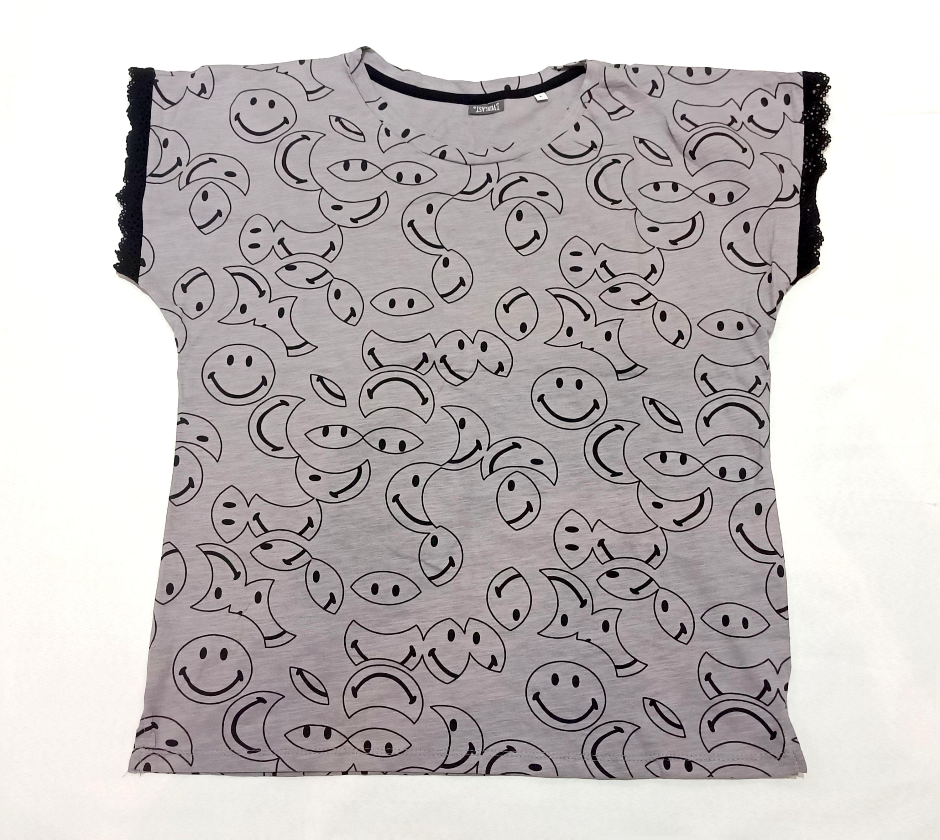 تیشرت نخ پنبه آستین گیپور رزاستایل ۱۱۵۳۲