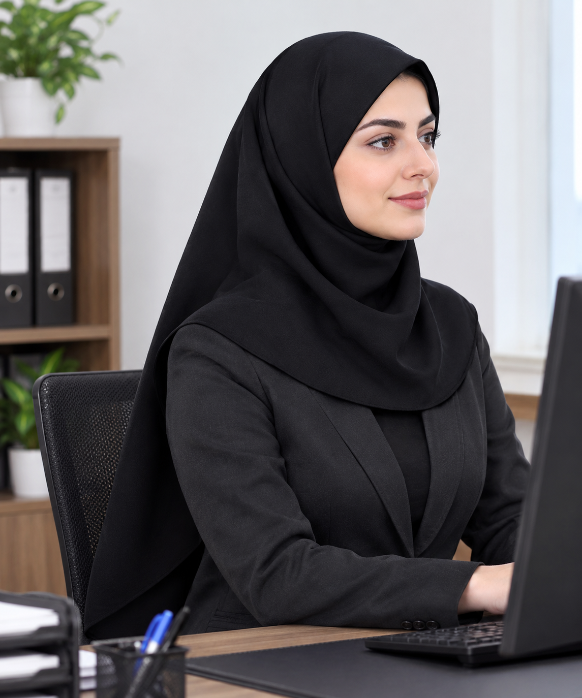 مقنعه هلالی اداری نخی اعلاء رزاستایل 1162
