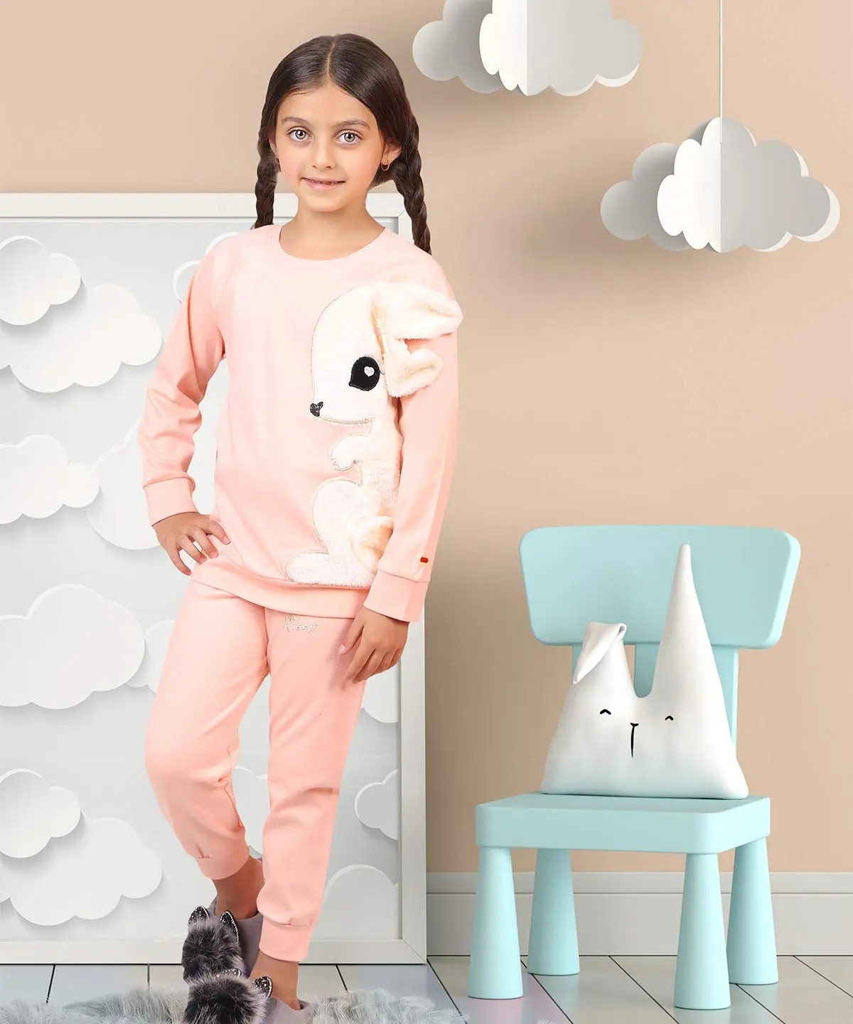 ست تیشرت آستین بلند و شلوار دخترانه مادر Madar رزاستایل۱۱۹۶b