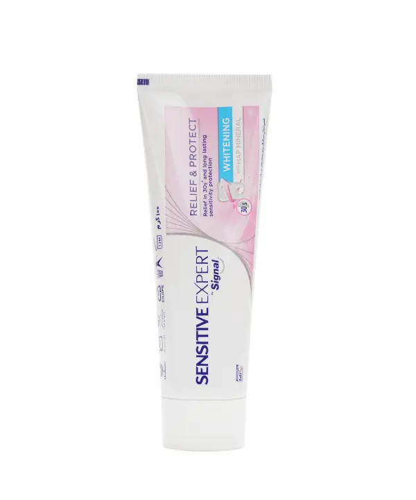 خمیردندان سفیدکننده دندن های حساس سیگنال Signal مدل Sensitive Expert Whitening وزن 100 گرم رزاستایل۱۱۳۵۲